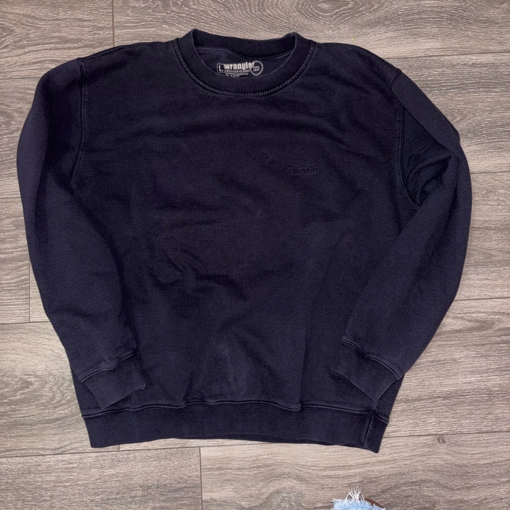 Wrangler Blue Crewneck Sweater Classic Style